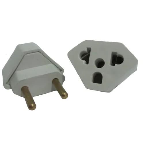 pino adaptador para tomada 3 pontas branco 10a / 20a amperes