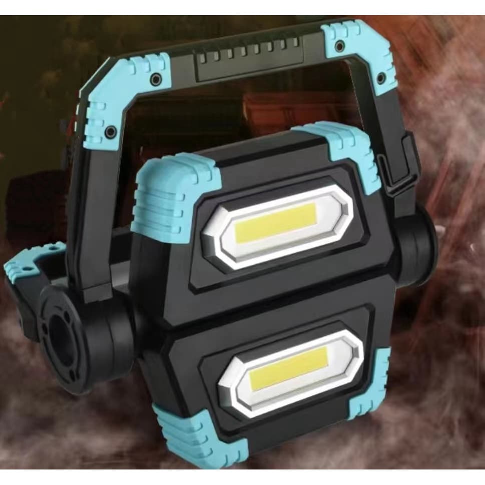 Luminaria para acampamento LED dupla COB multifuncional 360 grau luminária ajustáveis ​​para trabalho recarregável