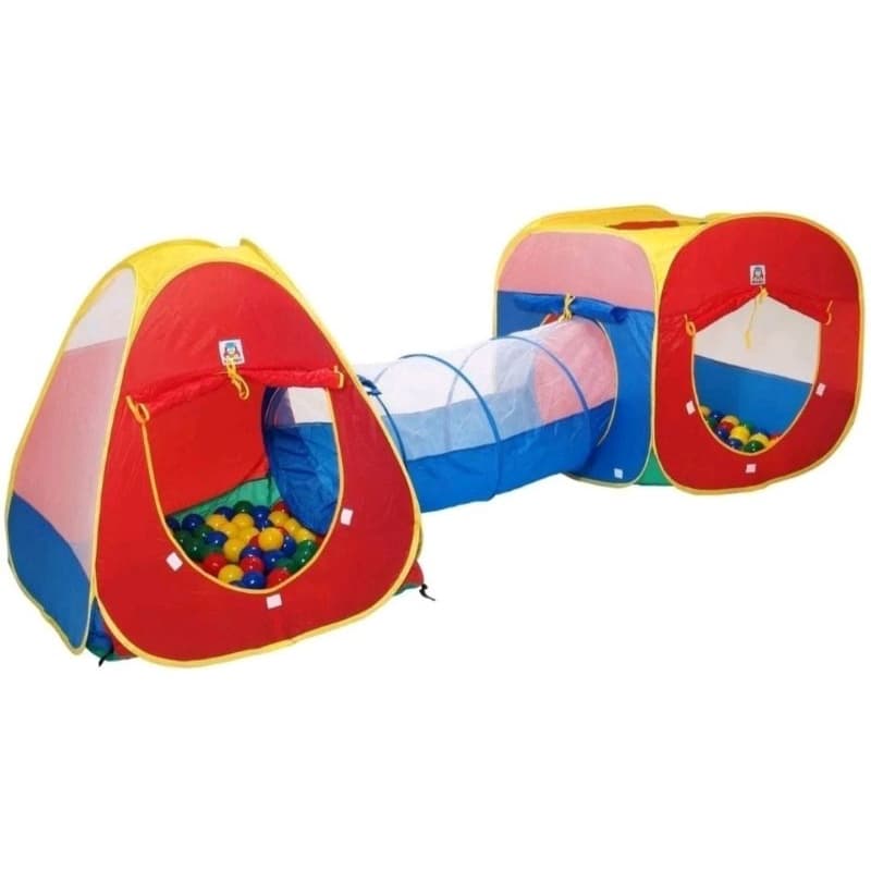 Toca Túnel 3 Em 1 Barraca Cabana Infantil + Menor preço para menino e menina
