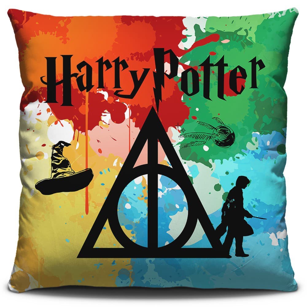 Capa de Almofada 40x40 Harry Potter Reliquias da Morte