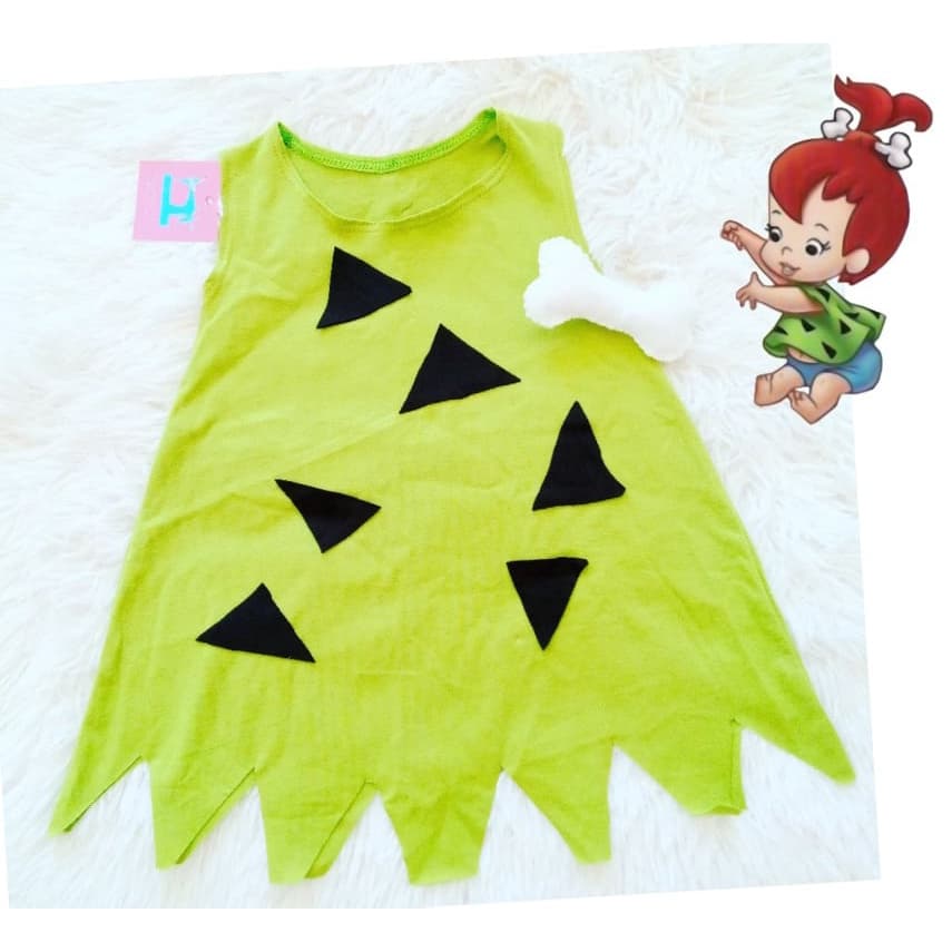 Fantasia Pedrita (vestido verde) Os Flintstones