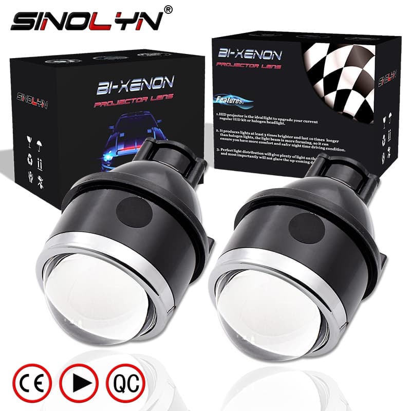 Carro Foglights H11 À Prova Dwaterproof Água 3.0 Polegada HID Projetor Lente Bi-xenon Lâmpadas De Condução Lentes De Car