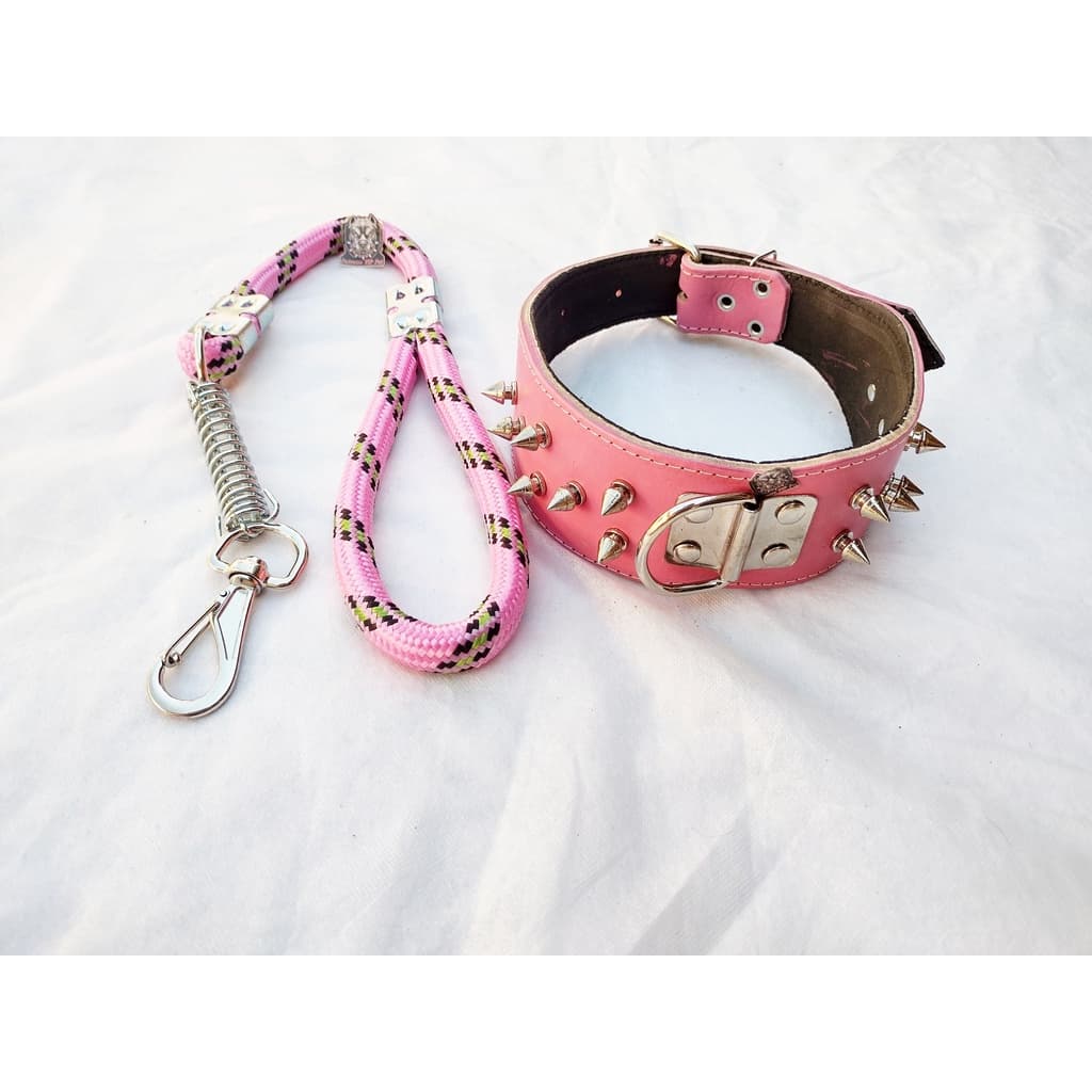 Coleira  para cachorro Cravo Ótimo Acabamento Guia Corda De Polipropileno 14mm 50cm Com Mola e Mosquetão. cachorro medio e grande porte