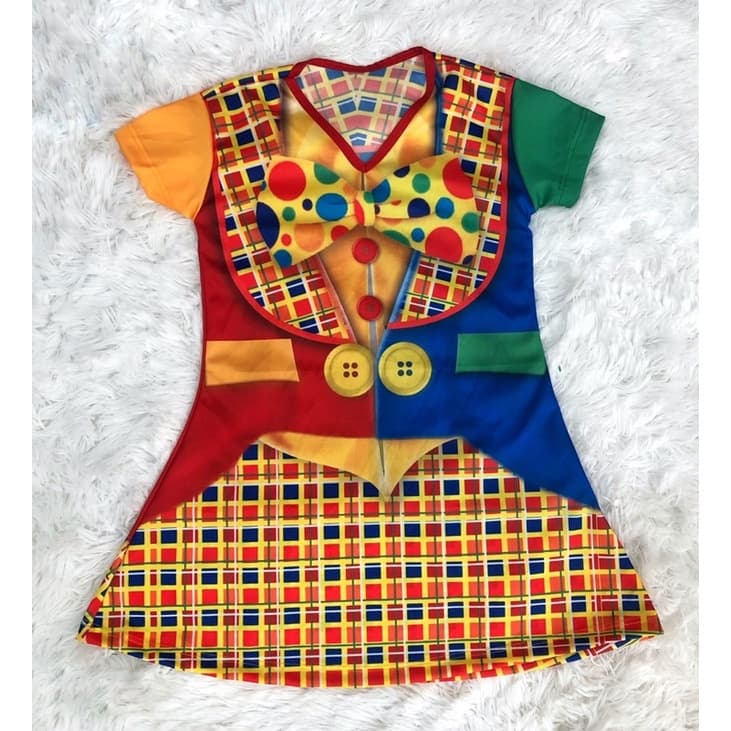 Fantasia Temática Palhacinha Infantil Feminina Princesa Barato Menina Promoção