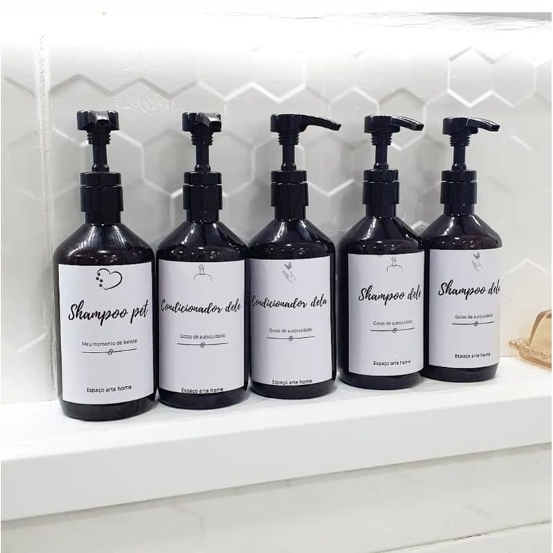 Frasco de âmbar - vários modelos - dispenser sabonete líquido - dispenser detergente - banheiro - dispenser shampoo