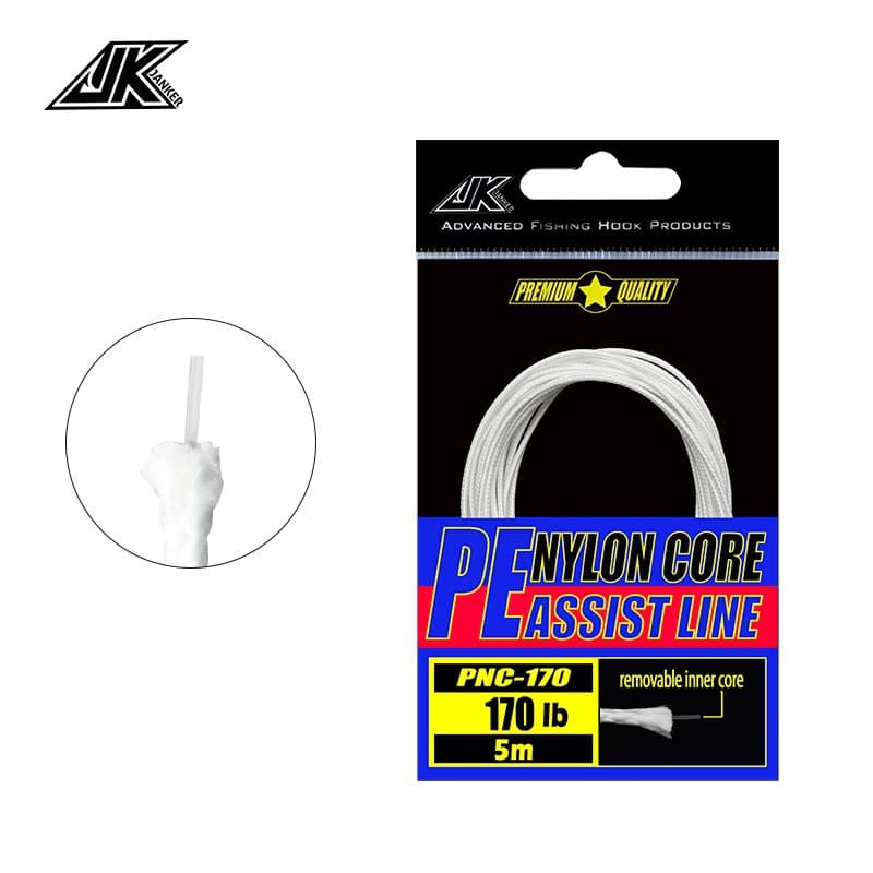 JK Fishing SLOW ASSIST LINE Wrap Core Fishing Hook Line For Sea Assist Hook Jigging Binding lines Fishhook Accessories