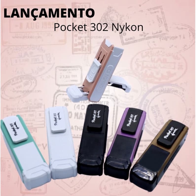 Carimbo POCKET De Bolso Nykon VPOWER 302  • NOVAS CORES •