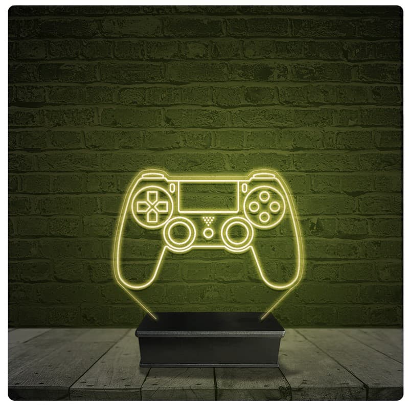 Led Luminária Acrílico Abajur - PS4 Playstation controle