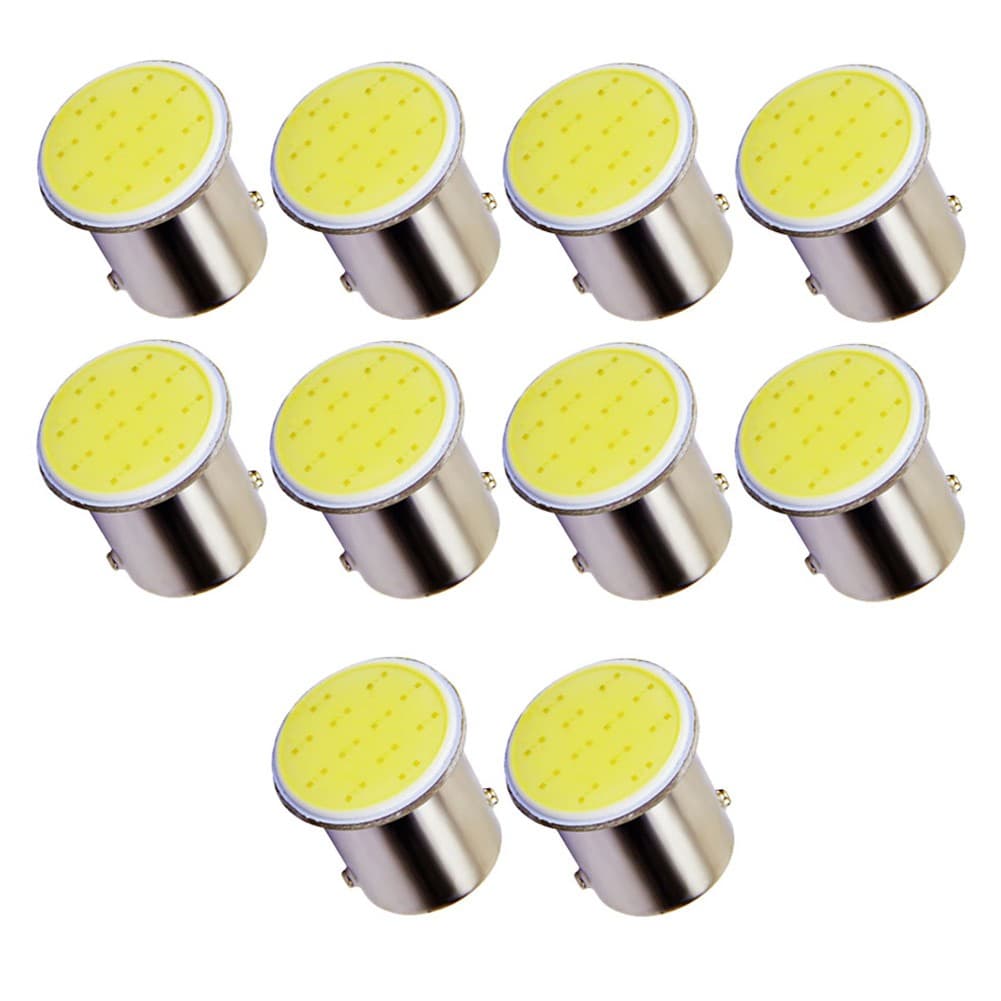 10pcs 24V S25 Cob Led Ba15s 1 Polo P21w 1156/1157 1141 Branco 12v