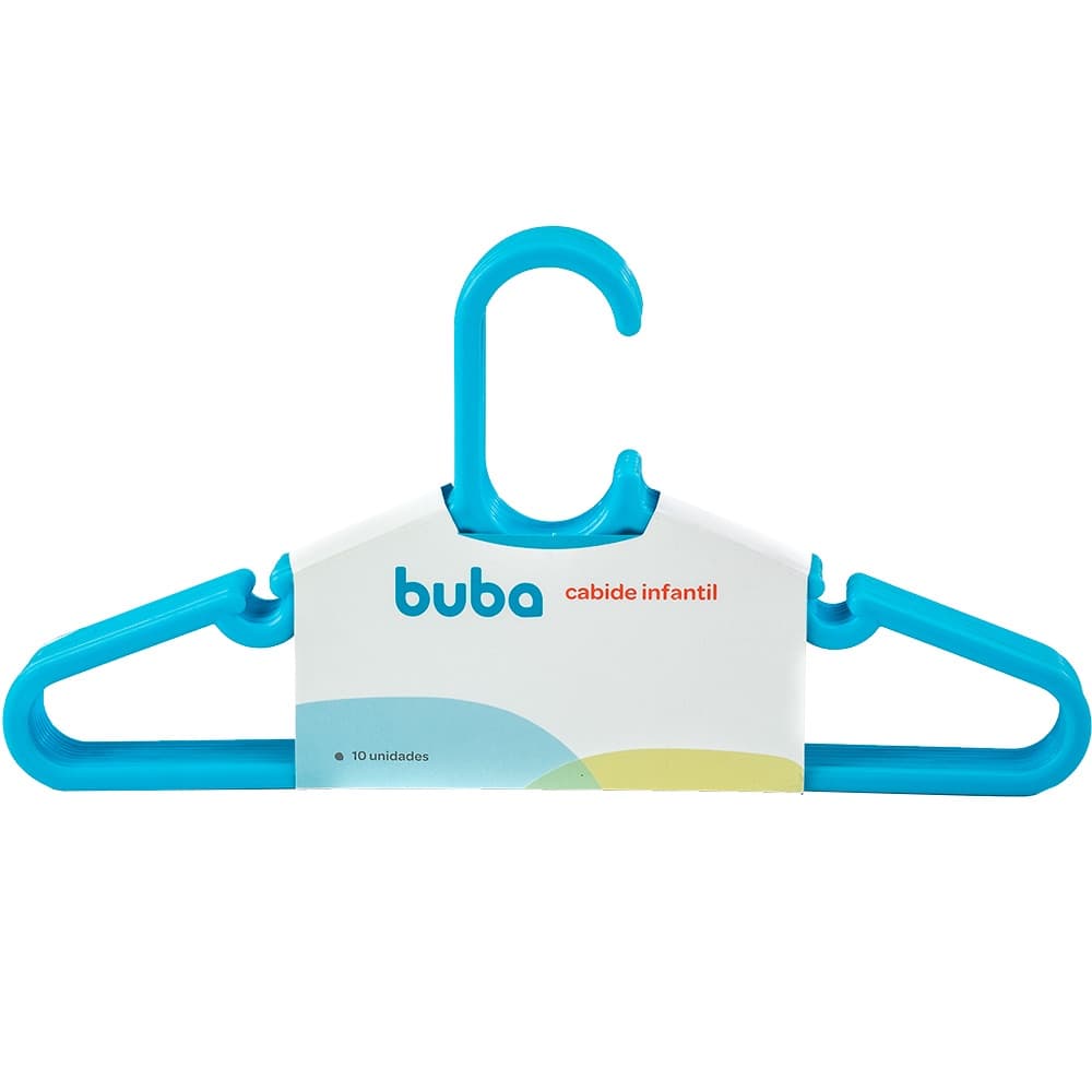 Kit 10 Cabides Baby Enxoval Encaixe Roupinha Bebe Infantil Meninos 12717 Azul Buba