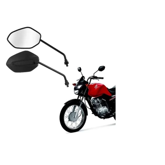 MINI Retrovisor Titan Fan 125 150 160 Preto Par Universal