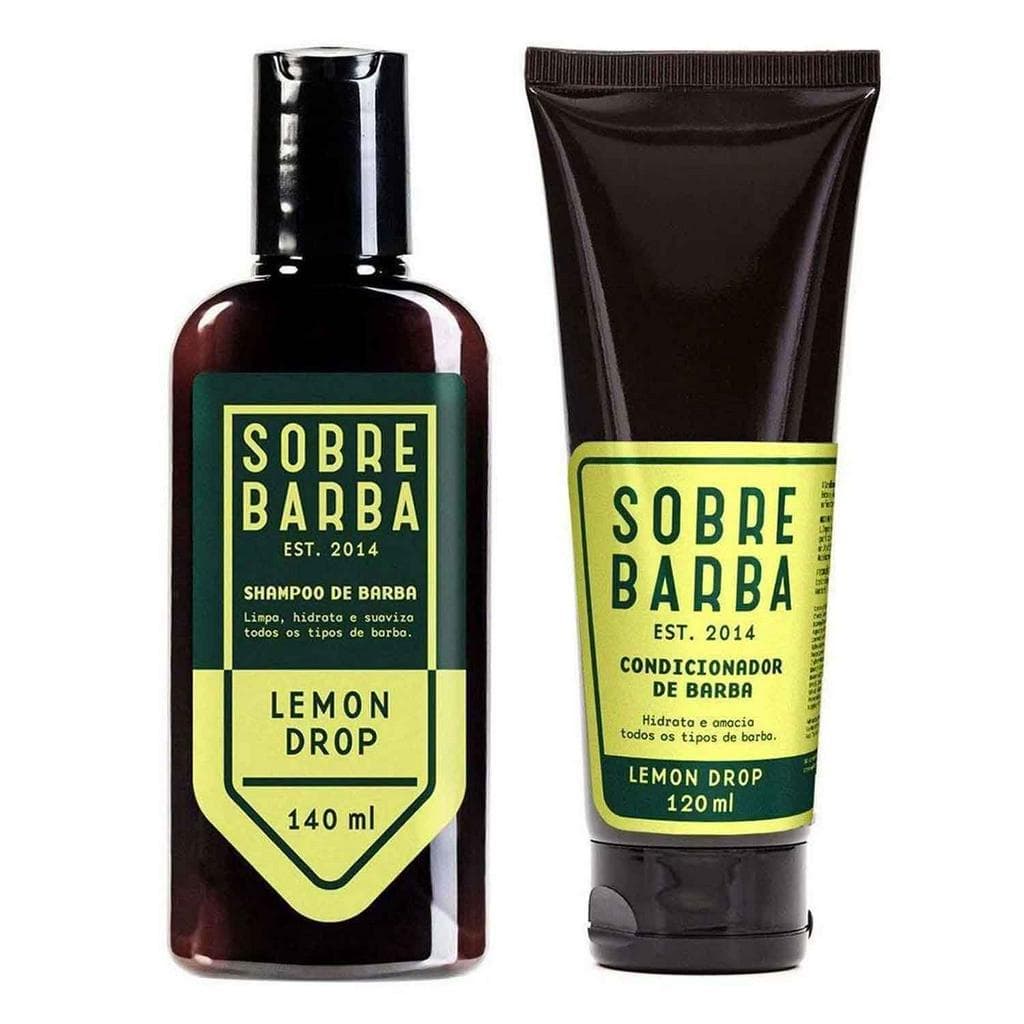 Kit Barba Shampoo e Condicionador Para Barba Lemon Drop Sobrebarba