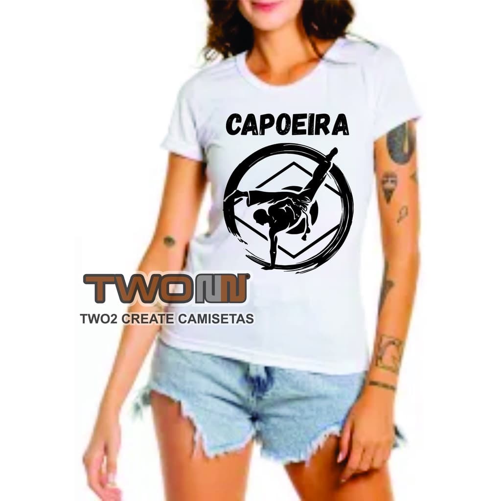 Camiseta Capoeira Baby Look Feminina