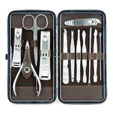 Kit Cortador De Unha Manicure Portatil Estojo Pinca Tesoura
