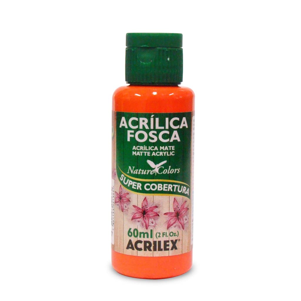 Tinta Acrílica Fosca 60ml -  Laranja 517 linha Natural collors - MDF