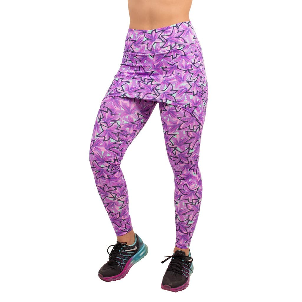 Calça Legging Saia Estampada Rcl Modas Tamanhos P M G GG