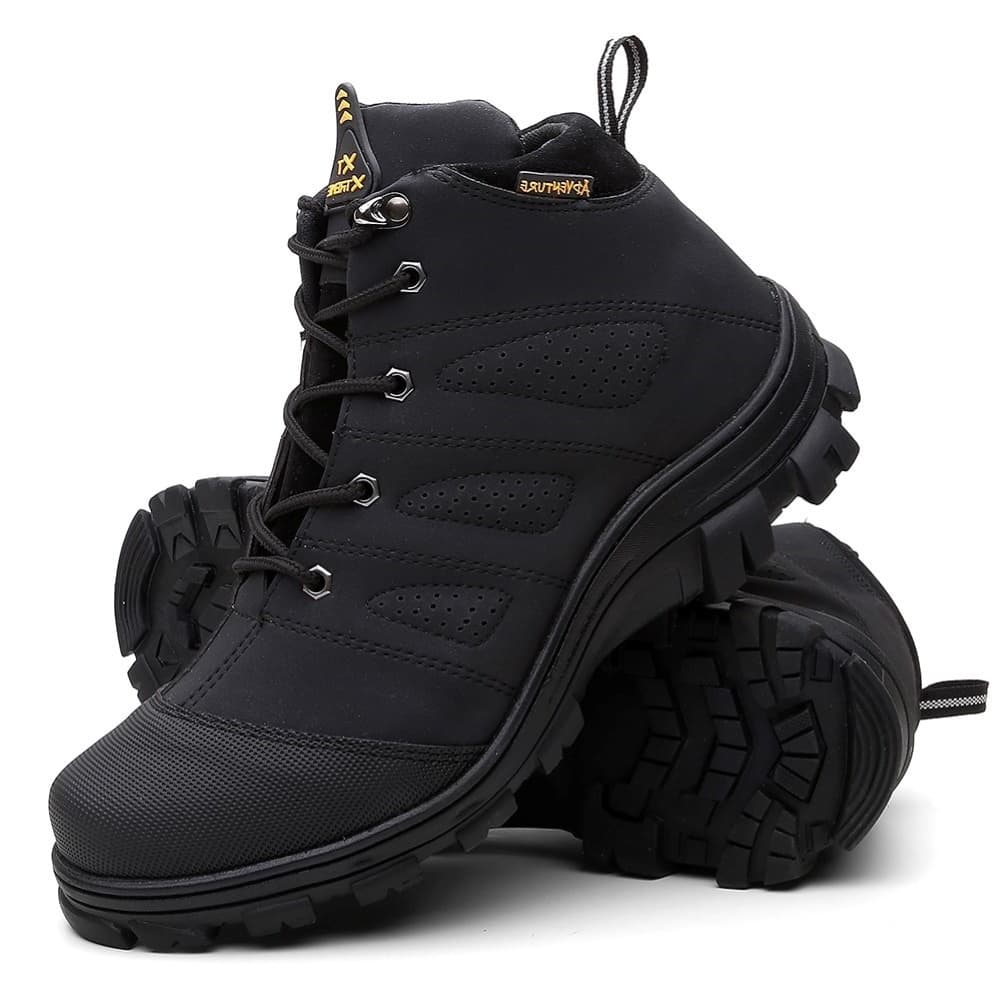 Bota Masculina Trilha Bico Impermeável em Couro Ecológico Promoçao Imperdivel