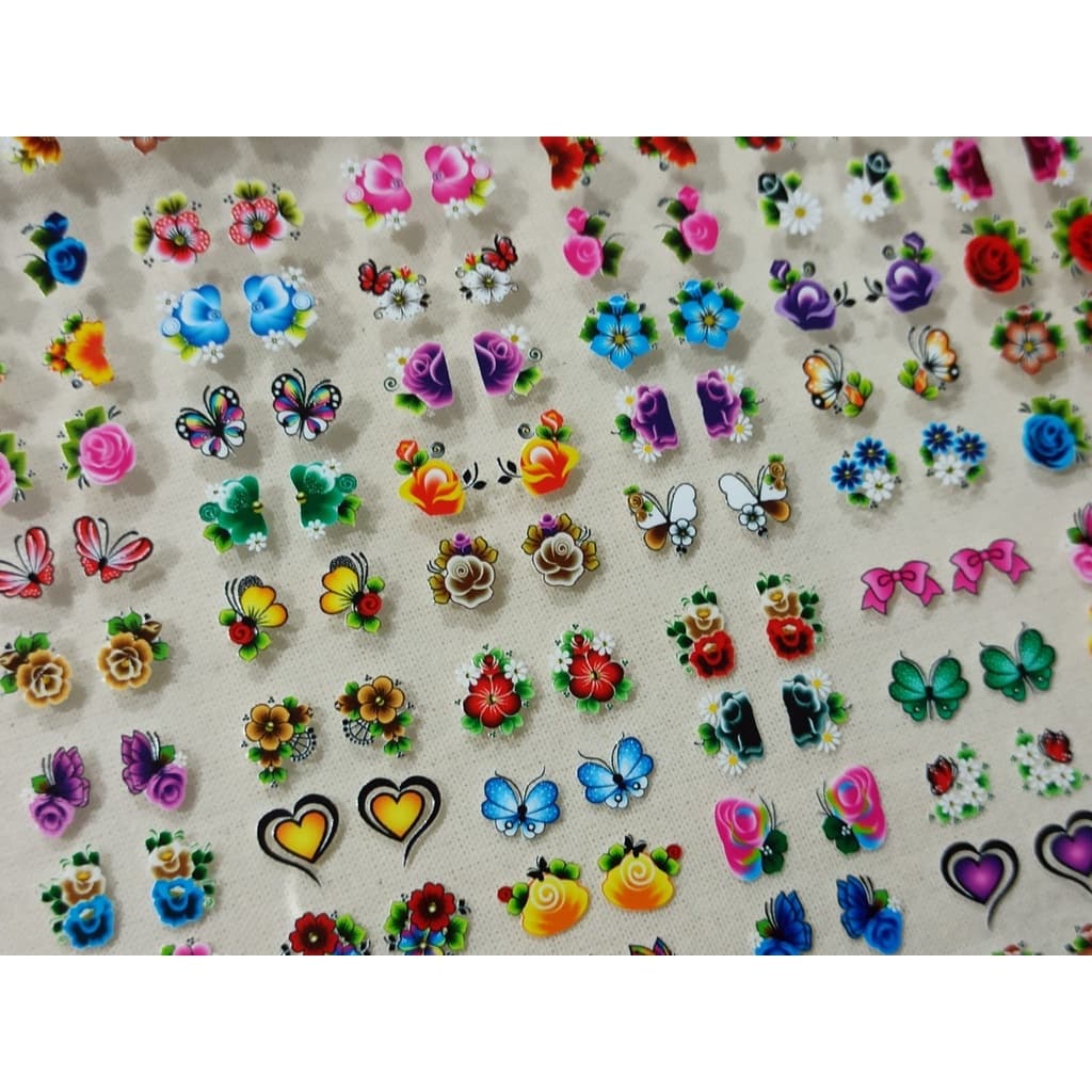 240 Adesivos de Unhas Decoradas 3D