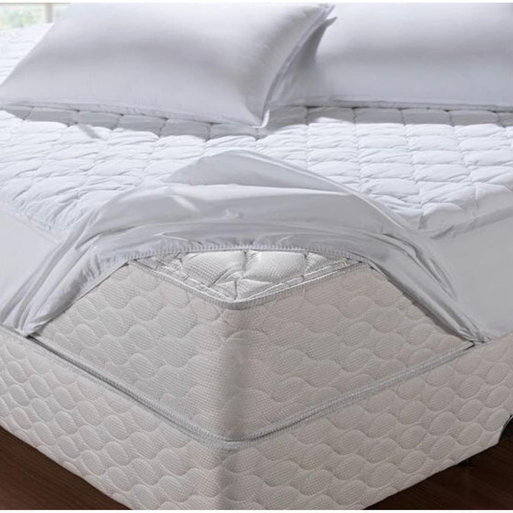 Capa De Colchão Casal Impermeável Cama Box Matelado Ultra-sônico Solteiro Queen King