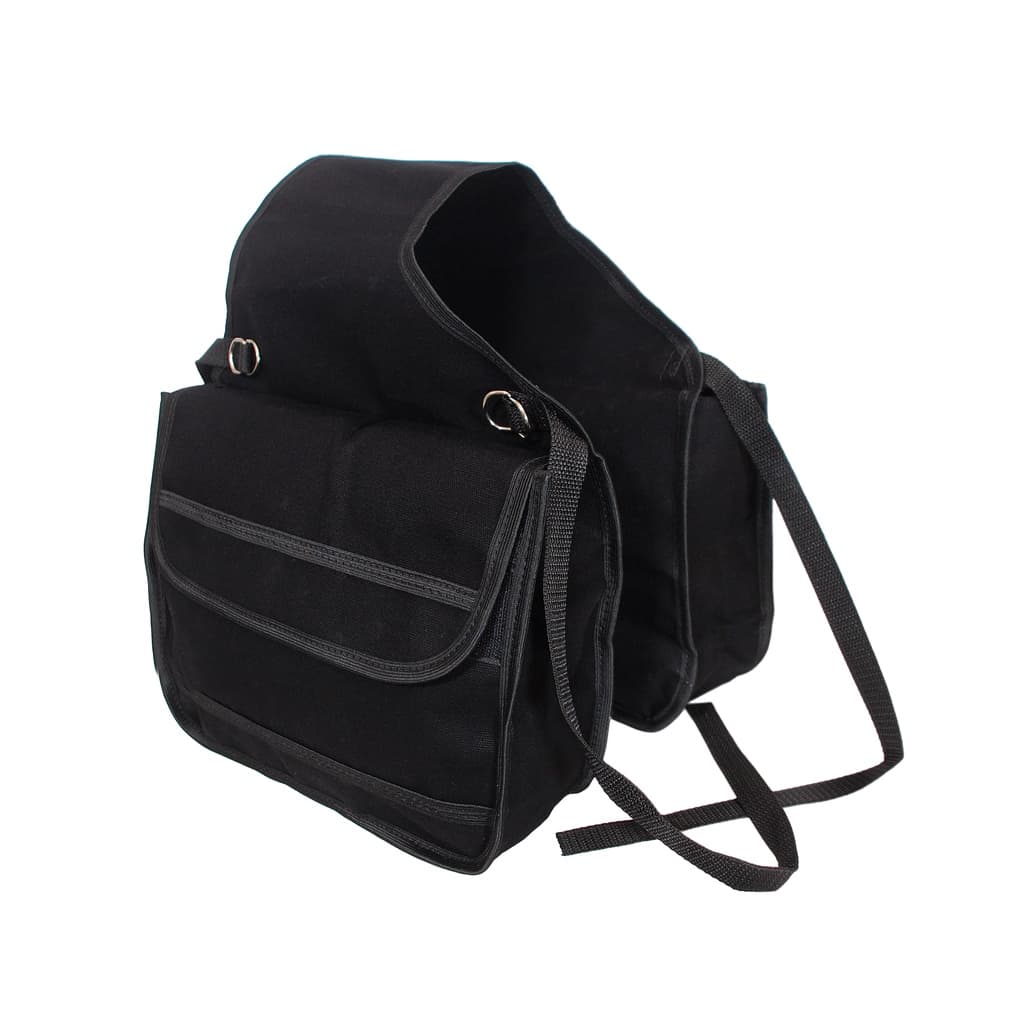 Bolsa Alforje em lona Resistente para motos e selas com fechamento em velcru fácil de afixar