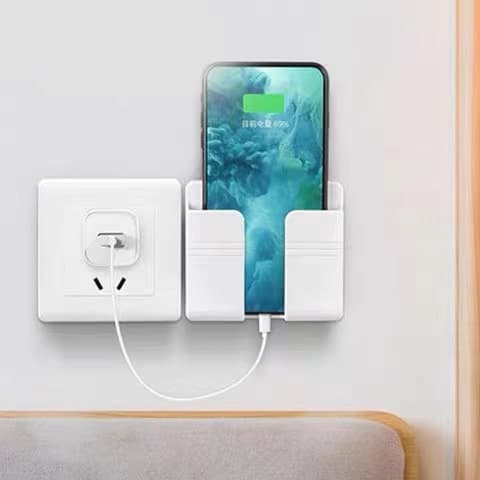 Suporte Adesivo Multiuso De Plástico Parede Para Celular Controle Remoto S/Furos/Suporte Multiuso De Parede Para Celular