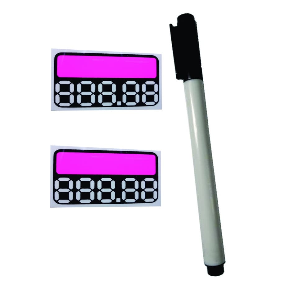 100 etiqueta de preço digito/pvc/5,5x3,4/reutilizável/editável/para lojas/roupas/sapato/splash