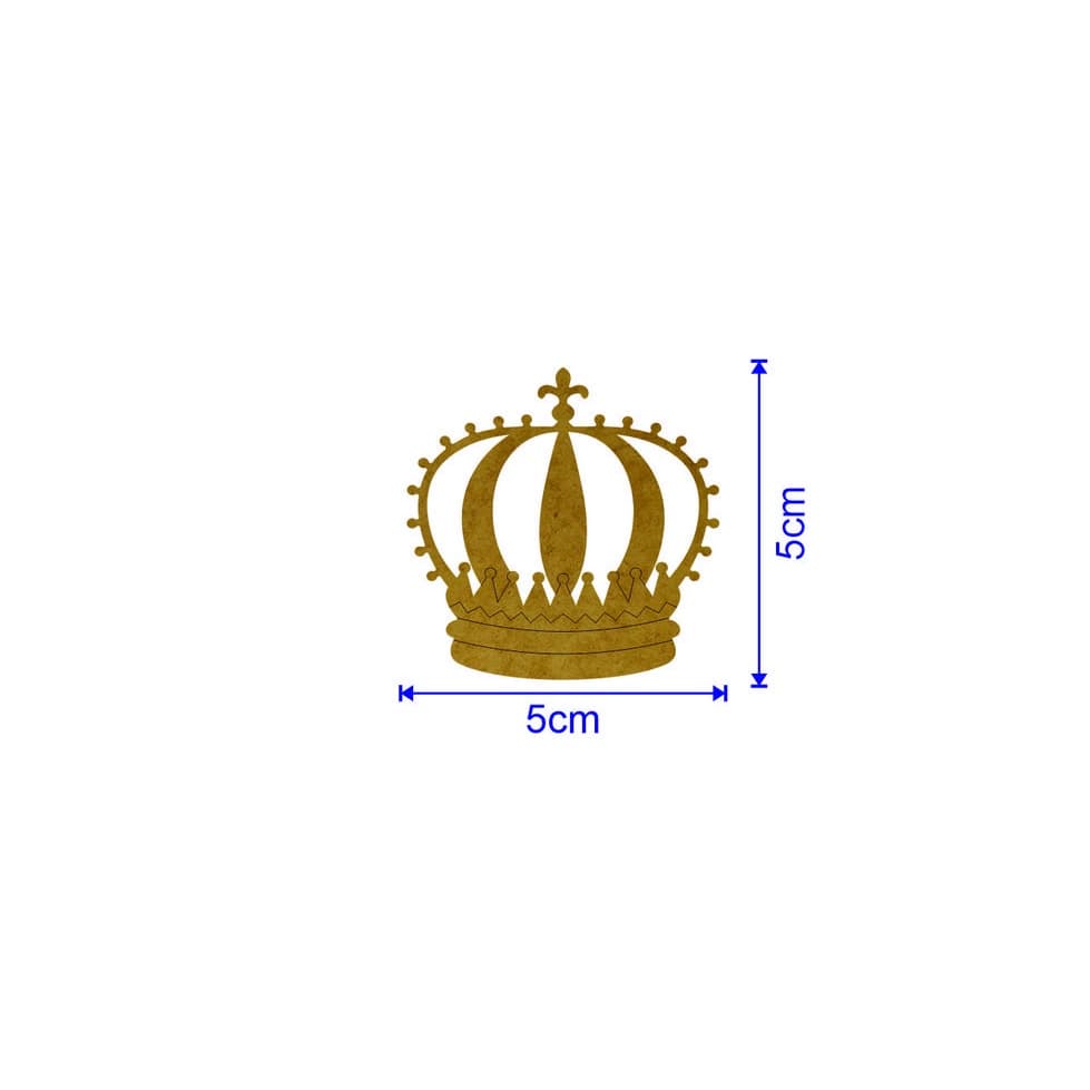 Coroa Corte a Laser Aplique MDF 5x5cm cm Modelo n212