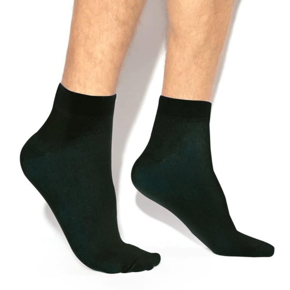 12 pares de meias pretas cano curto extremamente confortáveis