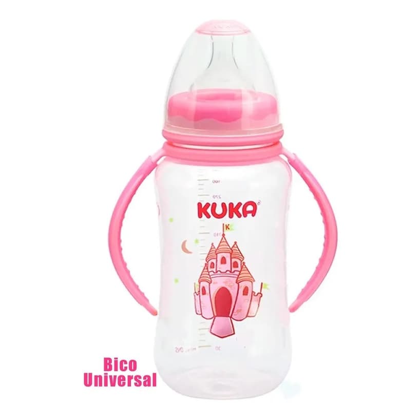 Mamadeira Kuka Big Bico Redondo 330ml menino menina promoção