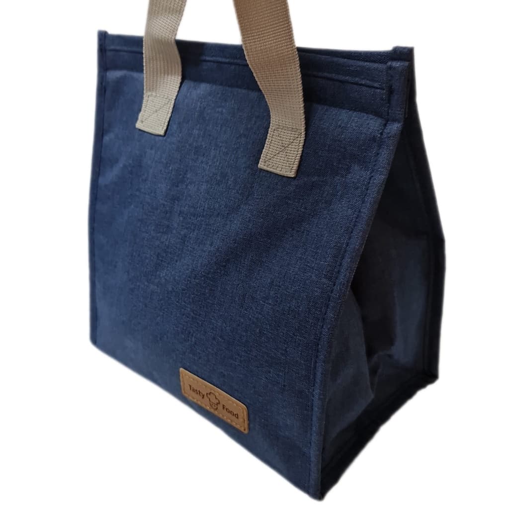 Bolsa Térmica para Marmita, Lancheira, Academia, Velcro azul