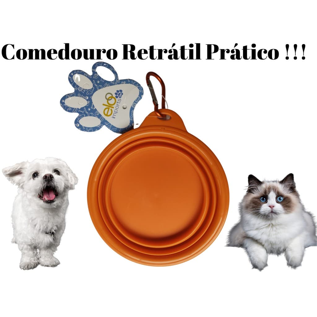 Comedouro Pote Tigela Retrátil Comida/água Pet Cães E Gatos - Bebedouro Comedouro Pote Retrátil Portátil Cão Gato