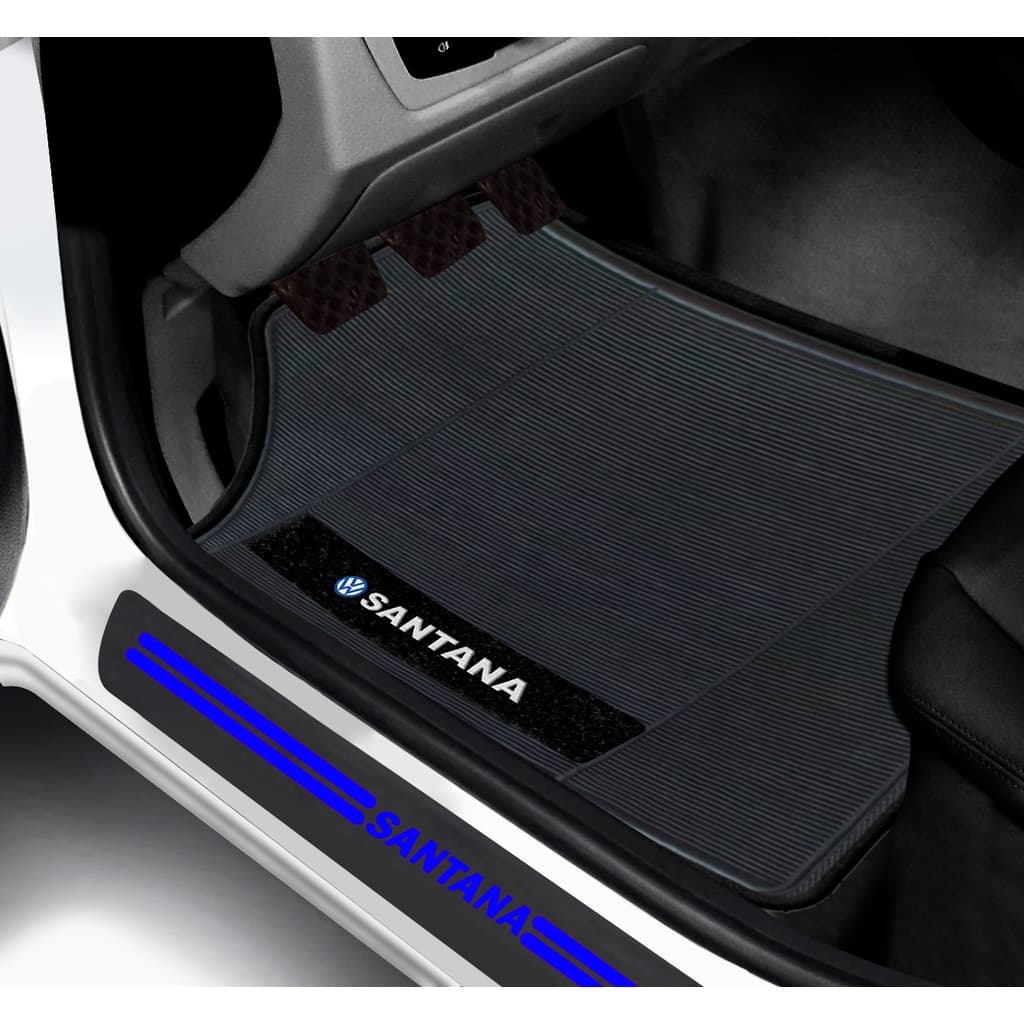 Kit Tapete E Soleira De Porta VW Santana Universal Carro personalizado
