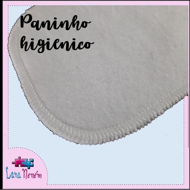 Paninho higiênico reutilizável - Kit com 5 bebê ecologico fralda ecologica para criança