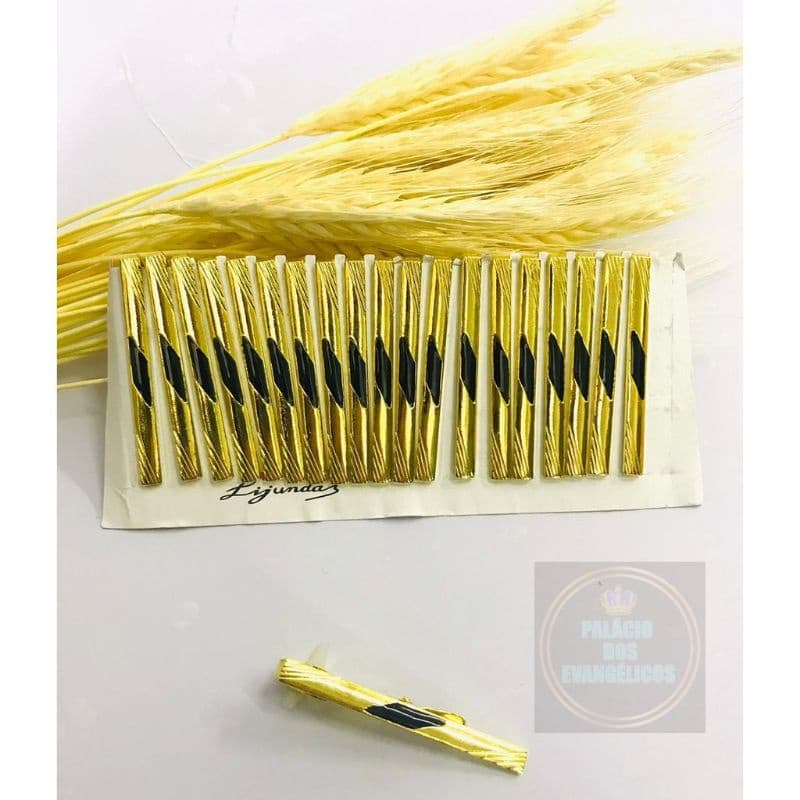 prendedor de gravata dourado metal de alta qualidade