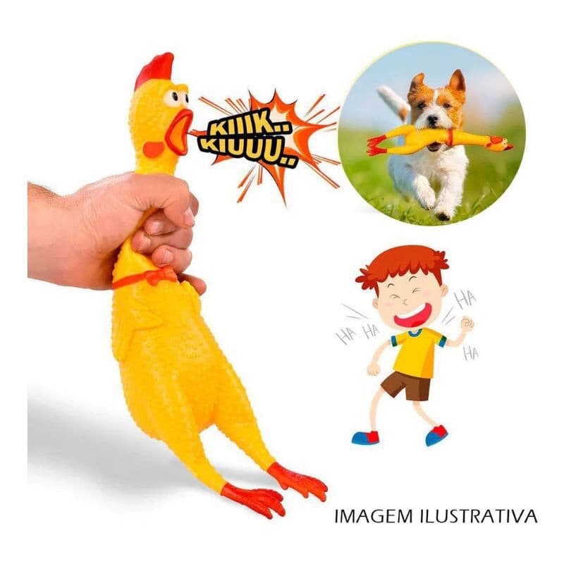 Galinha Pet Frango Cachorro Sonoro Apito tamanho G