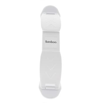 Trava Para Porta Fixo com Pé na Cor Branca Para Bebê e Crianças 24 x 3 x 6 cm Ibimboo