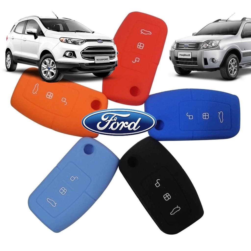 1 Capa Capinha Silicone Chave Canivete Ford Ka Ranger Eco Sport Fiesta Focus Fusion Mustang