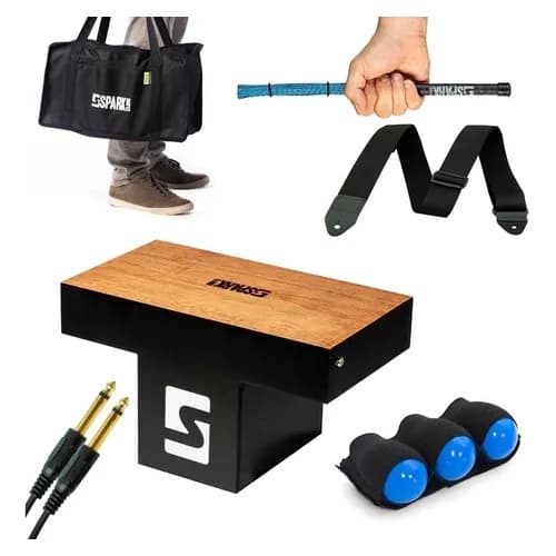 Cajon De Colo Natural ou Preto + Cinto + Bag + Vassourinha + Cabo + Shaker
