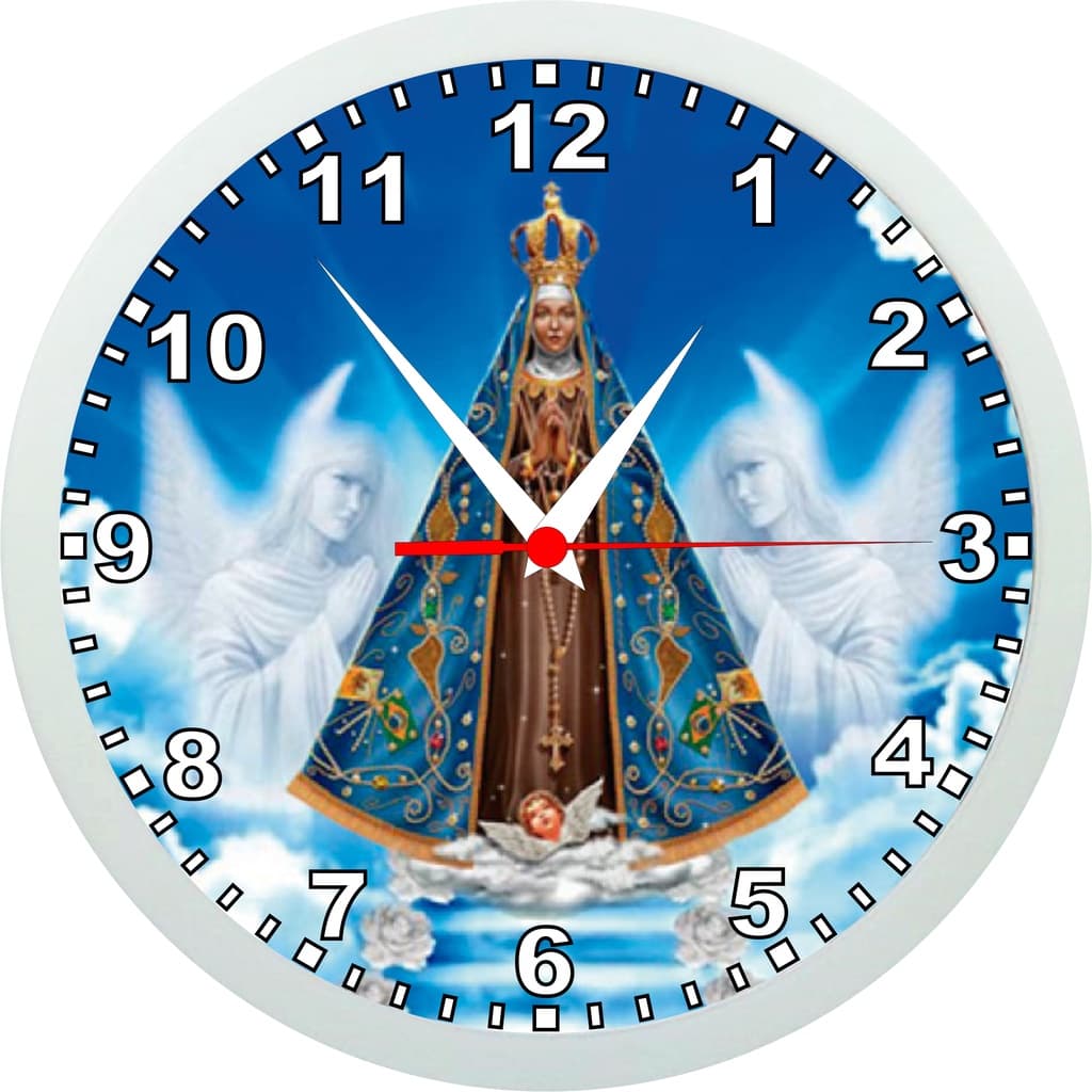 Relógio De Parede Personalizado Nossa Senhora Aparecida - 24cm