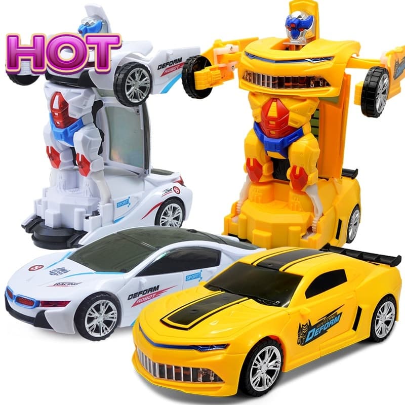 Carro de brinquedo para crianças deformação com luz 3d som luz