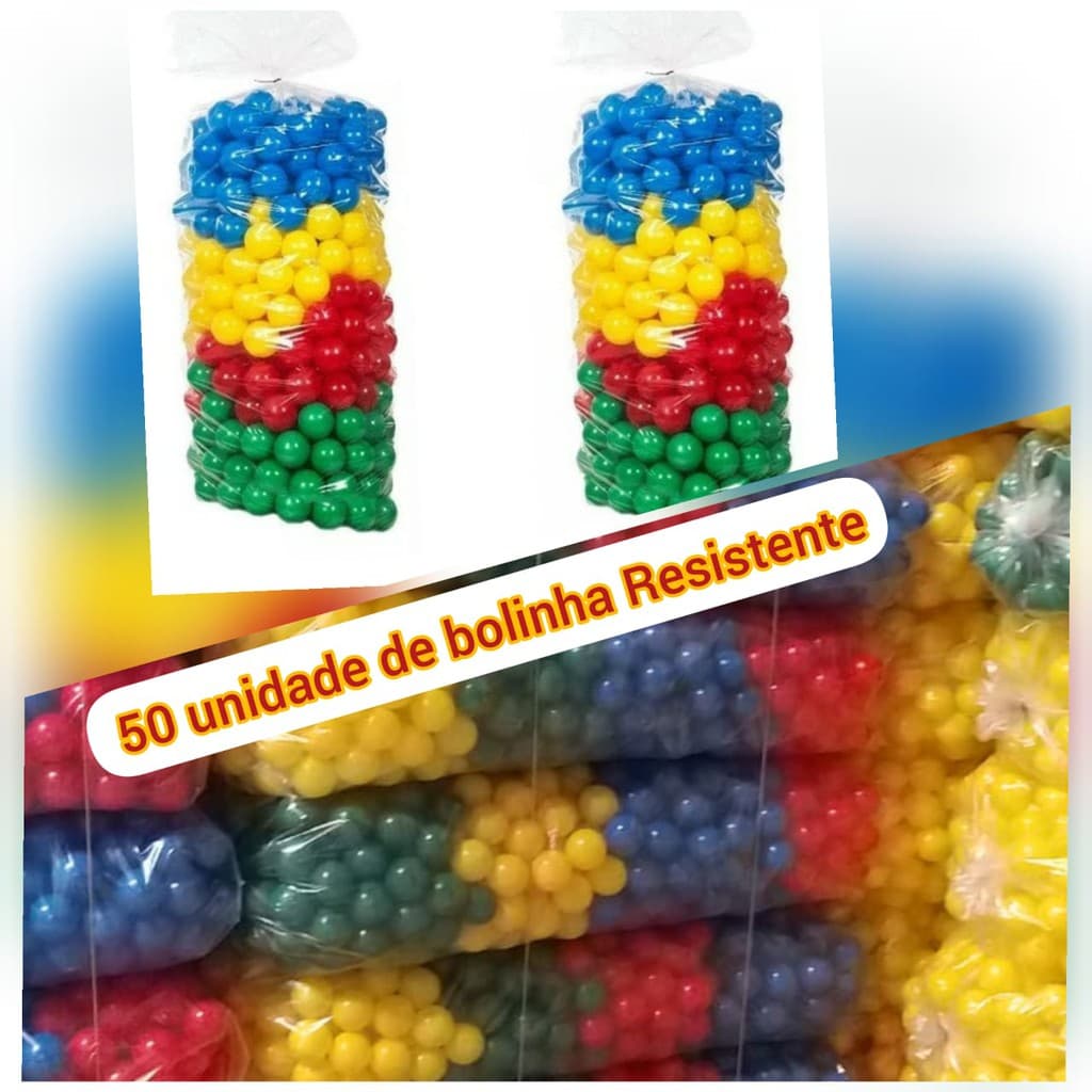 50 Bolinhas Coloridas Para Piscina - Bolinha de piscina Infantil  50 Unidades
