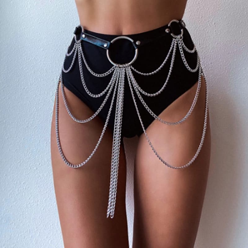 Corrente De Calça Blala Para Mulheres , Homens , Borla Longa , Corporal Em Várias Camadas , Decoração De Hip Hop