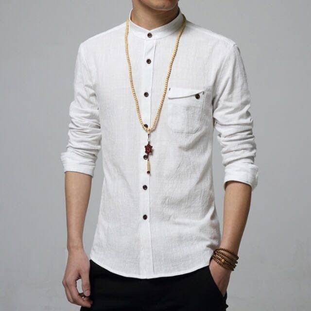 Camisa KOKO De Manga Comprida DUDEW | FORMAL Casual Venda Por Atacado Homem Colar SHANGHAI Para Homens