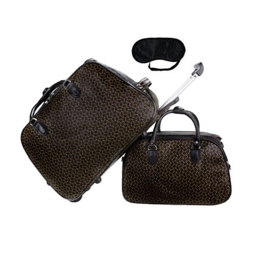 Kit Combo Mala Com Rodinhas + Mala De Mão Ancora + Tapa Olho + Cadeado