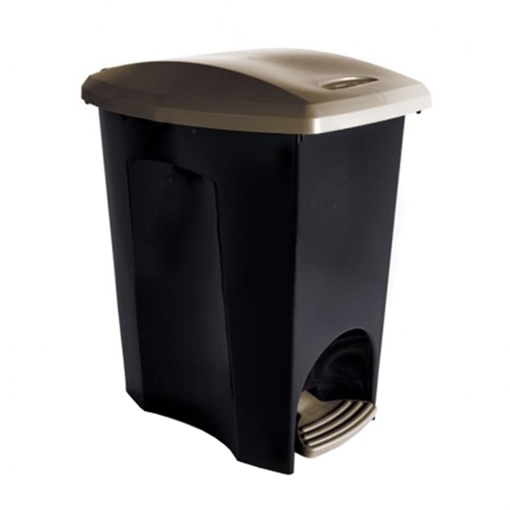 Lixeira Com Pedal Retangular De Plastico Ecoblack 7l