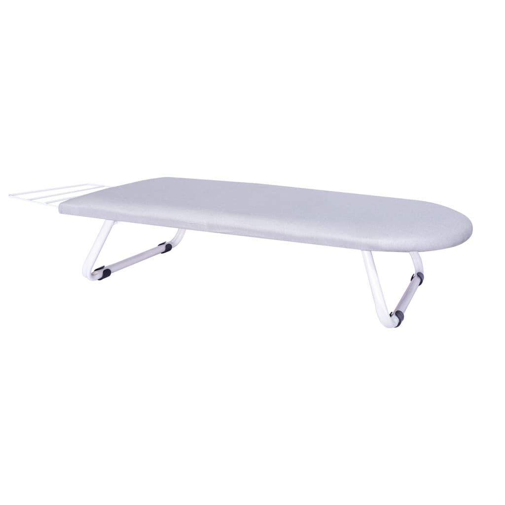 Mesa Tabua Passar Roupa Extra Forte + Porta Ferro Promoção Portátil Oferta Presente Para Mães