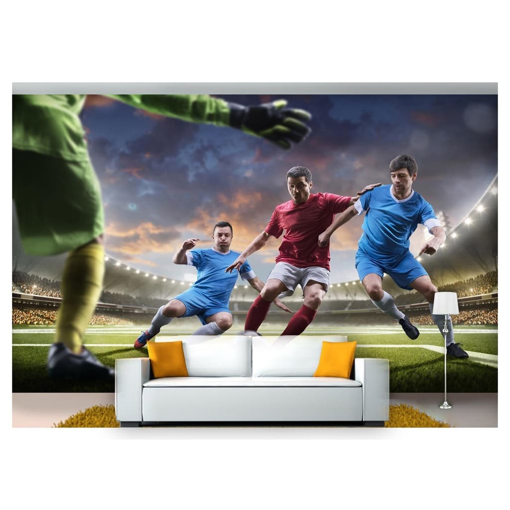 papel de parede Esportes Futebol Bola Campo 3D 7,5m² SPT22