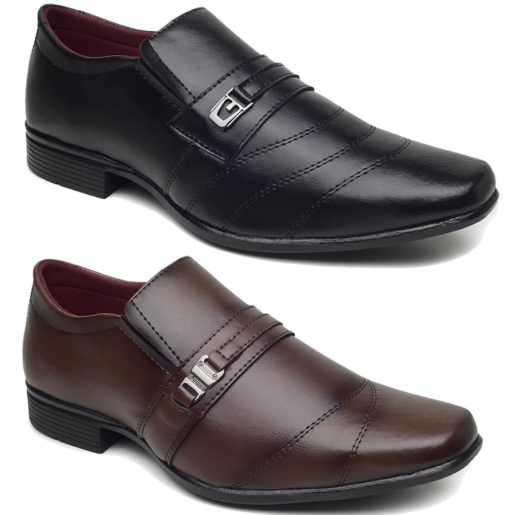 Kit 2 Pares Sapato Social Masculino Modelos Diferentes Estilo Italiano