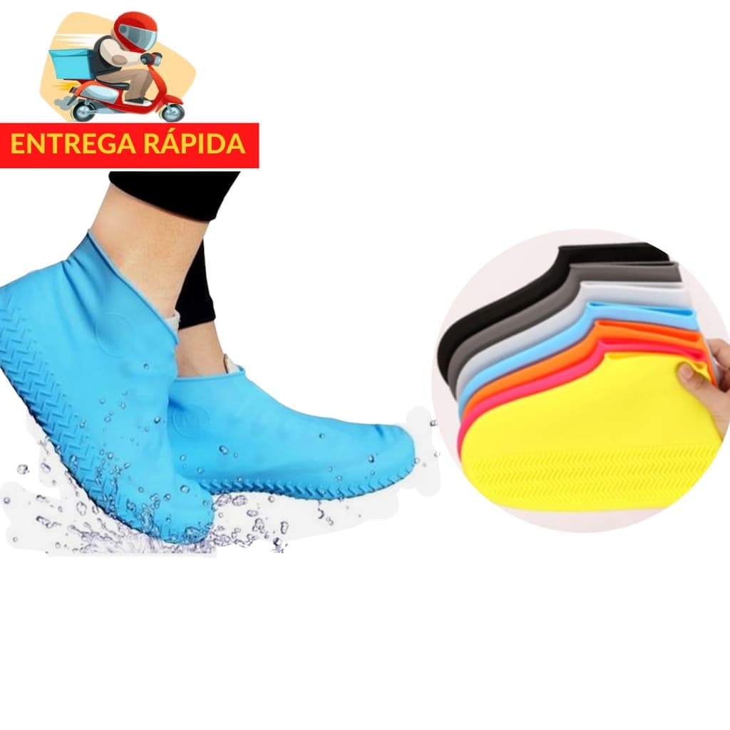 Protetor de Tenis Calçado de Silicone Impermeavel - Capa Meia a Prova de Agua