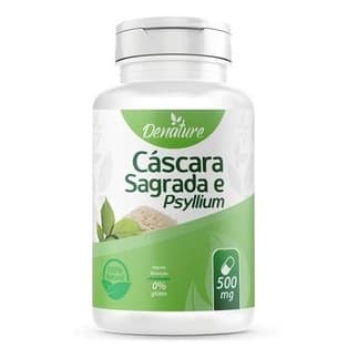 Cascara Sagrada Com Psylium 500mg 100 Cápsulas Denature